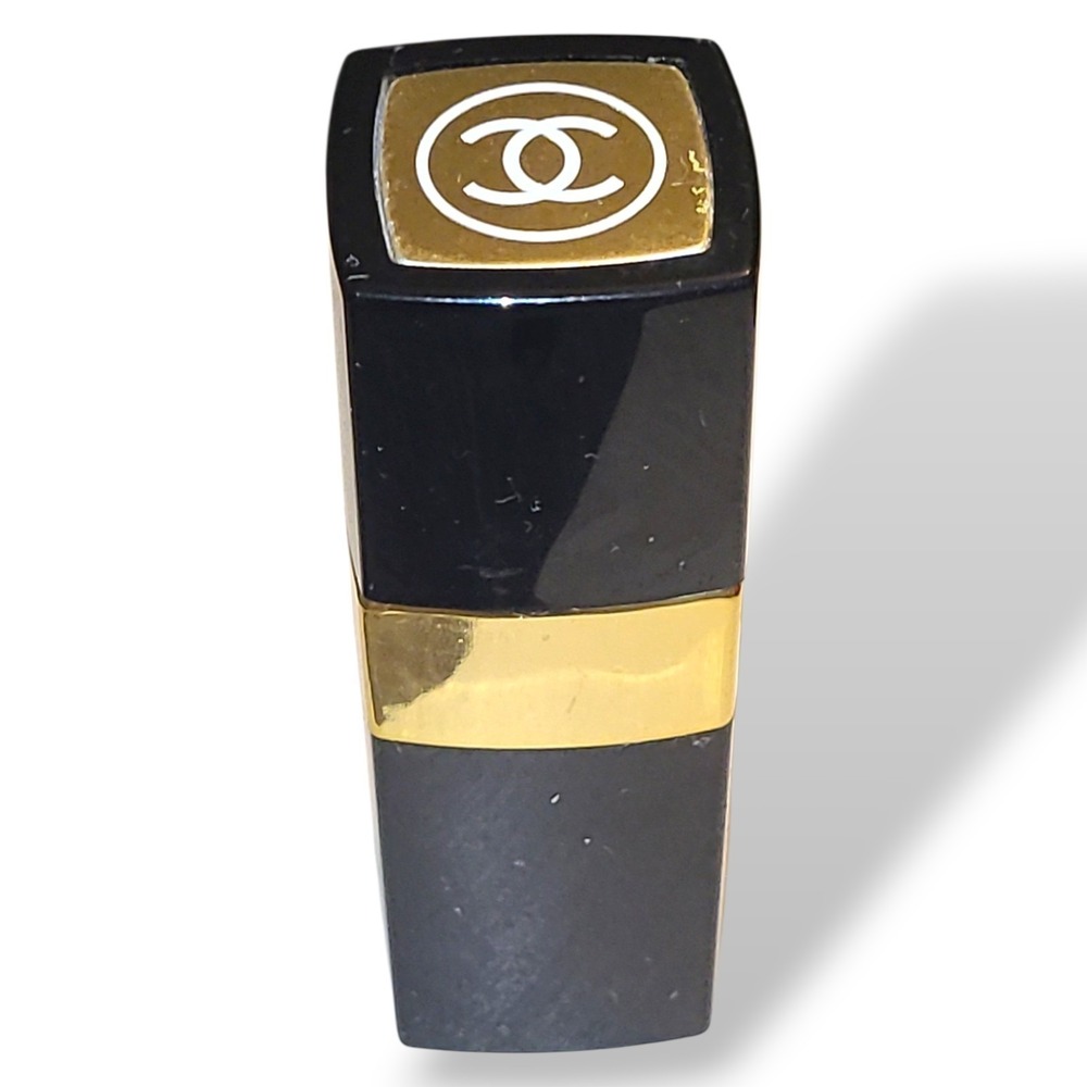 Vintage Chanel No 5 Refillable Spray Perfume Bottle Empty Black Gold 1.5oz